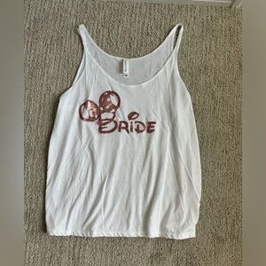 Disney bride tank top